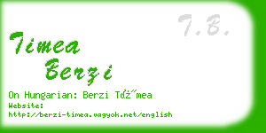 timea berzi business card